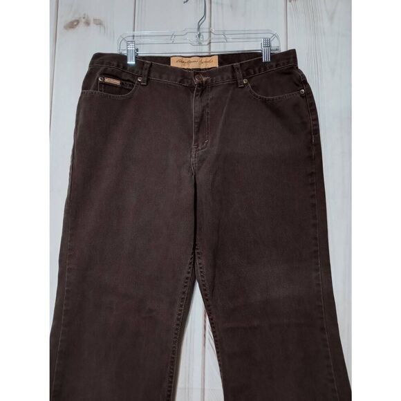 Eddie Bauer Jeans Ladies 16 Brown Bootcut Western - Picture 3 of 7